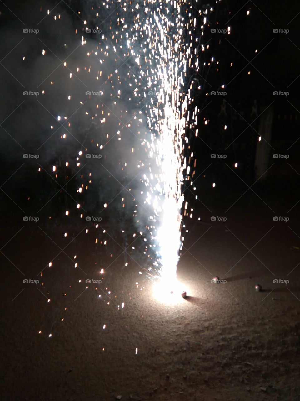 firecracker blowing in night