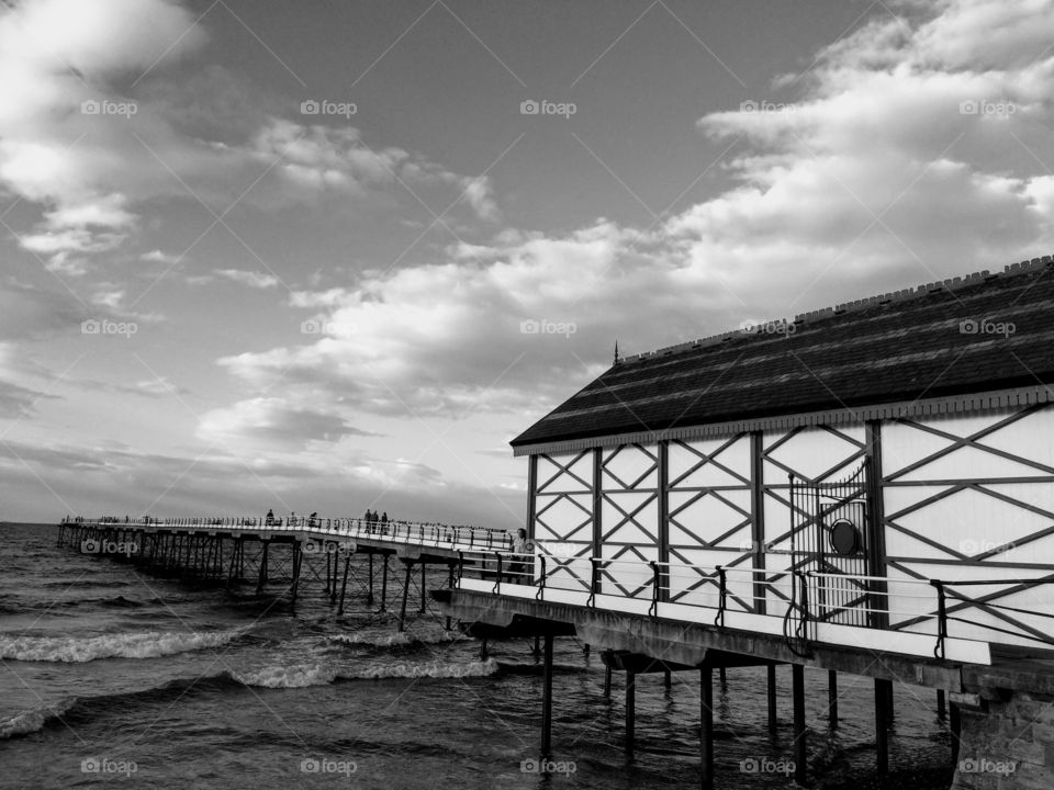 Saltburn Pier in Black and White 
