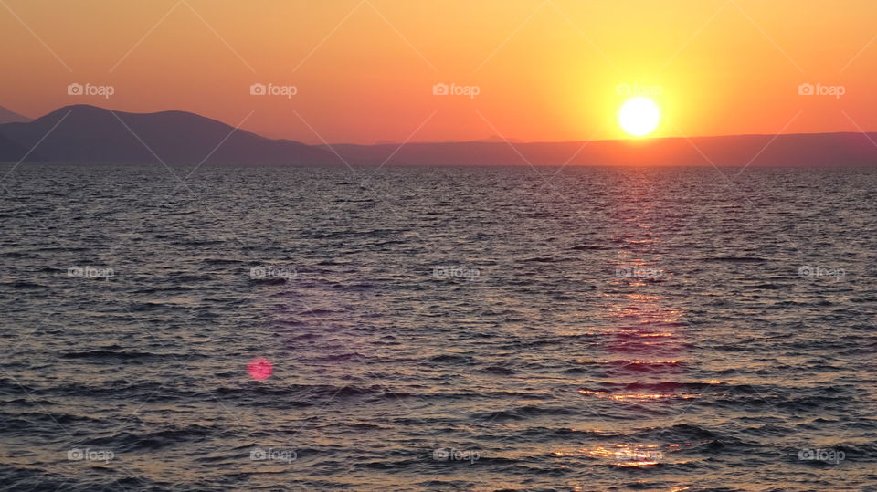 Greece Sunset. Greece Sunset beach