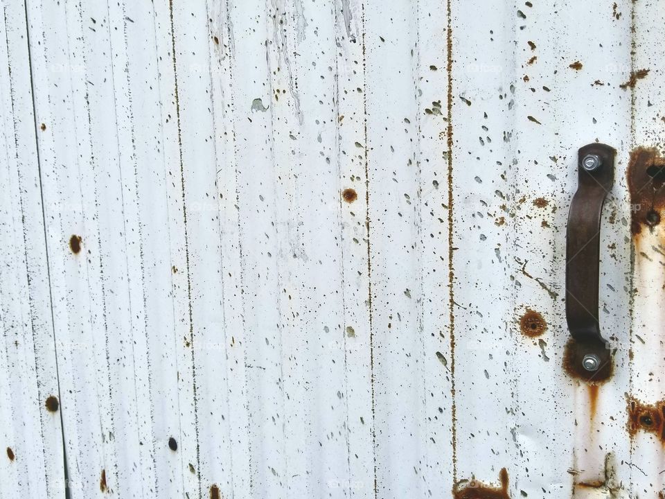 Metal barn sliding door,  white,  character