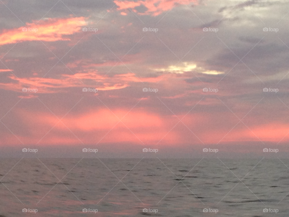 ocean sunset skyline sundown by izabela.cib