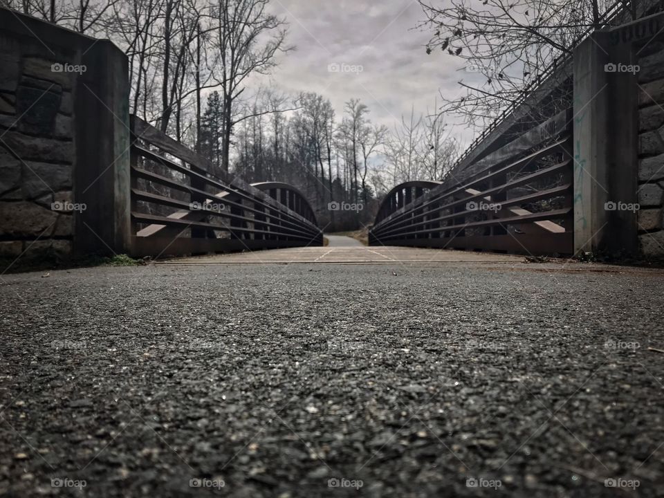 Dark bridge, cloudy day
