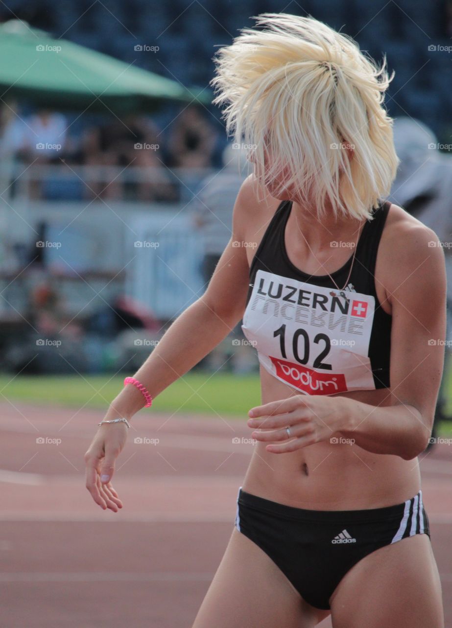 Lena Bryxi(GER). German High Jumper Lena Bryxi at Spitzen Leichtathletik Luzern 2015