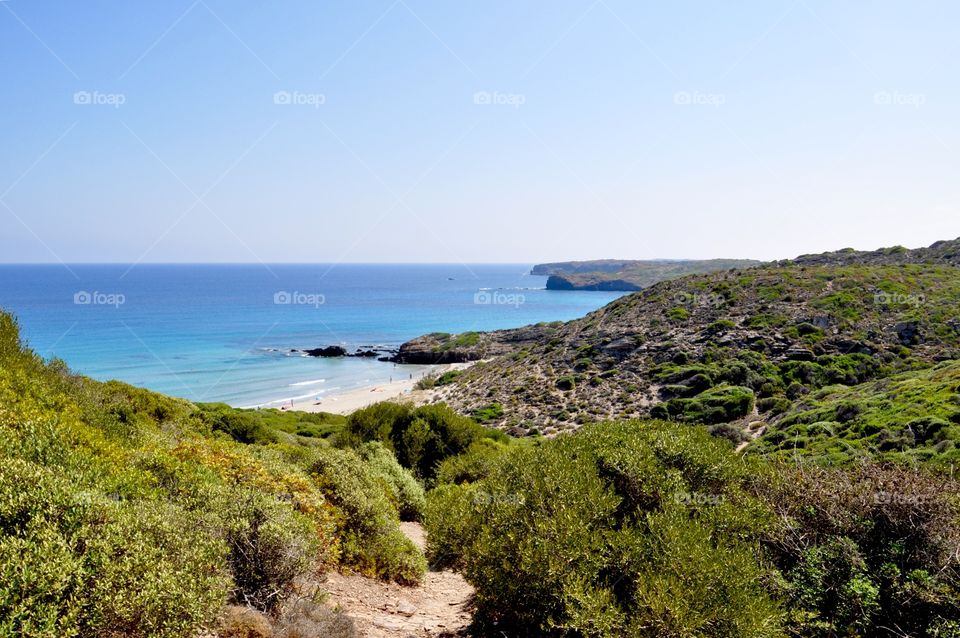 View of menorca island