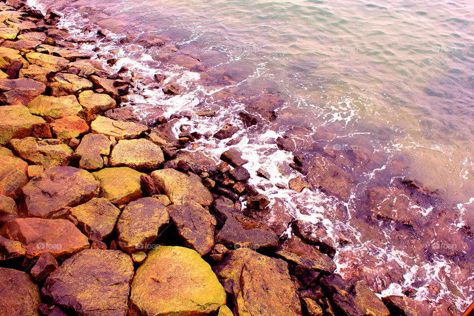 Rocks in the water