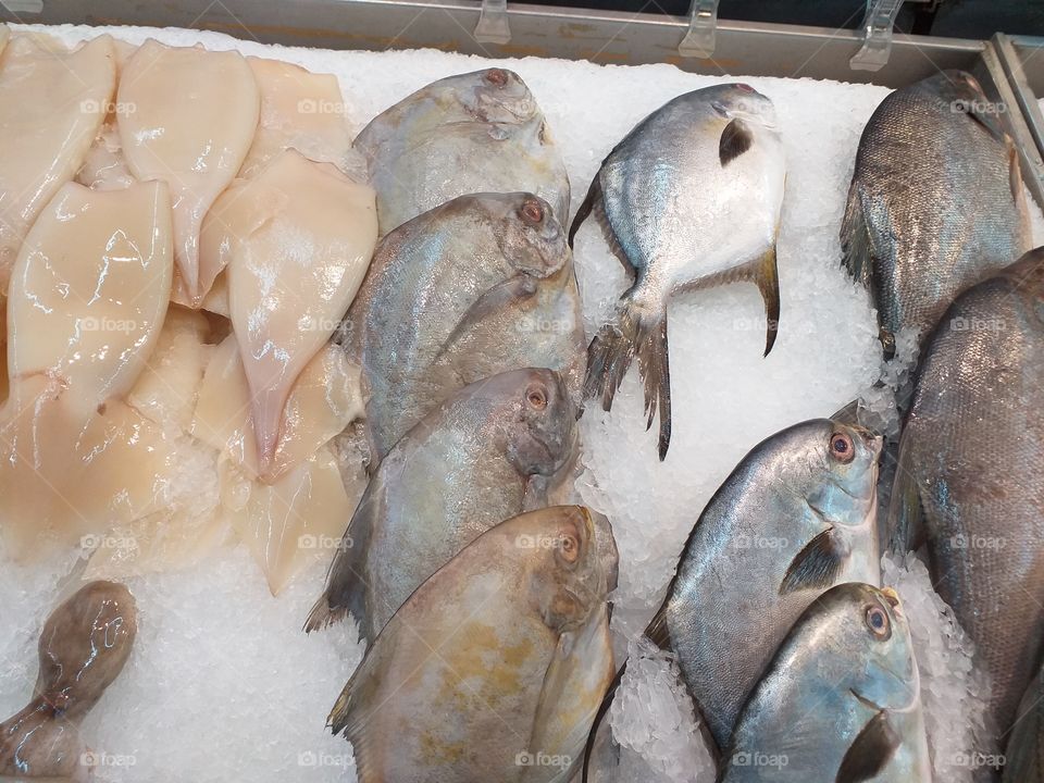 Fishes displayed on tray