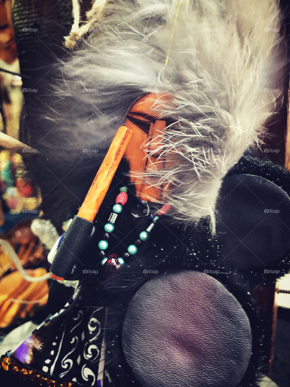 Local doll in the market somewhere in Siberia, just can't remember but wonder how long does this old man stand facing winter windy.