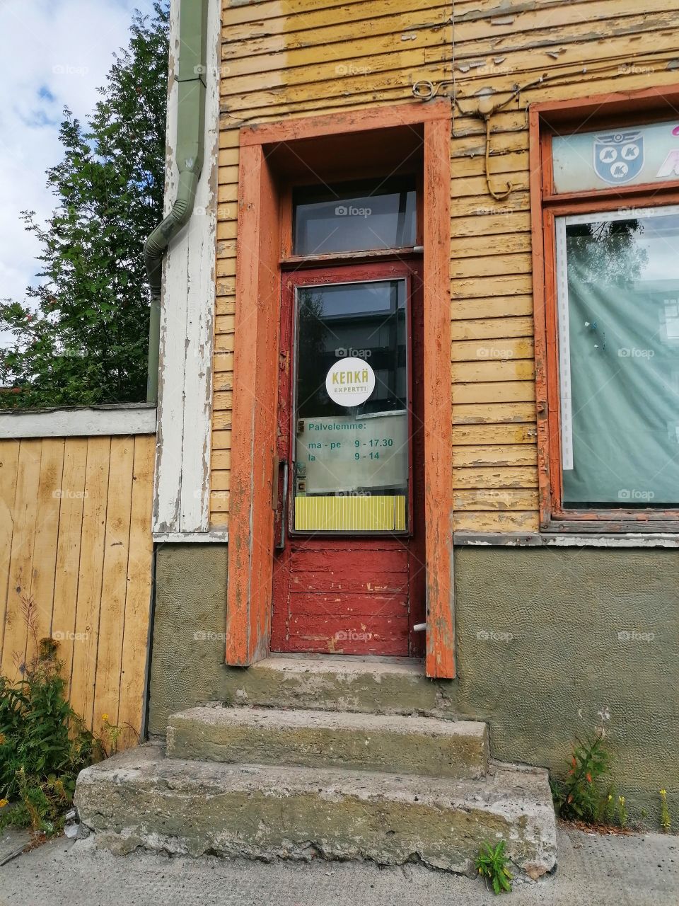 An abandoned old shoe store in Kemi, Lapland, Finland.