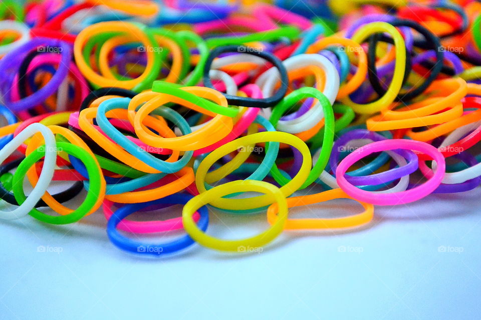 Colorful rubber bands