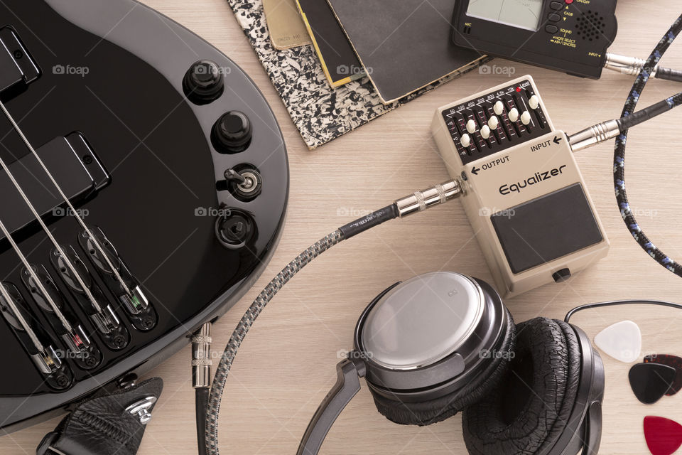 bass and practice equipment