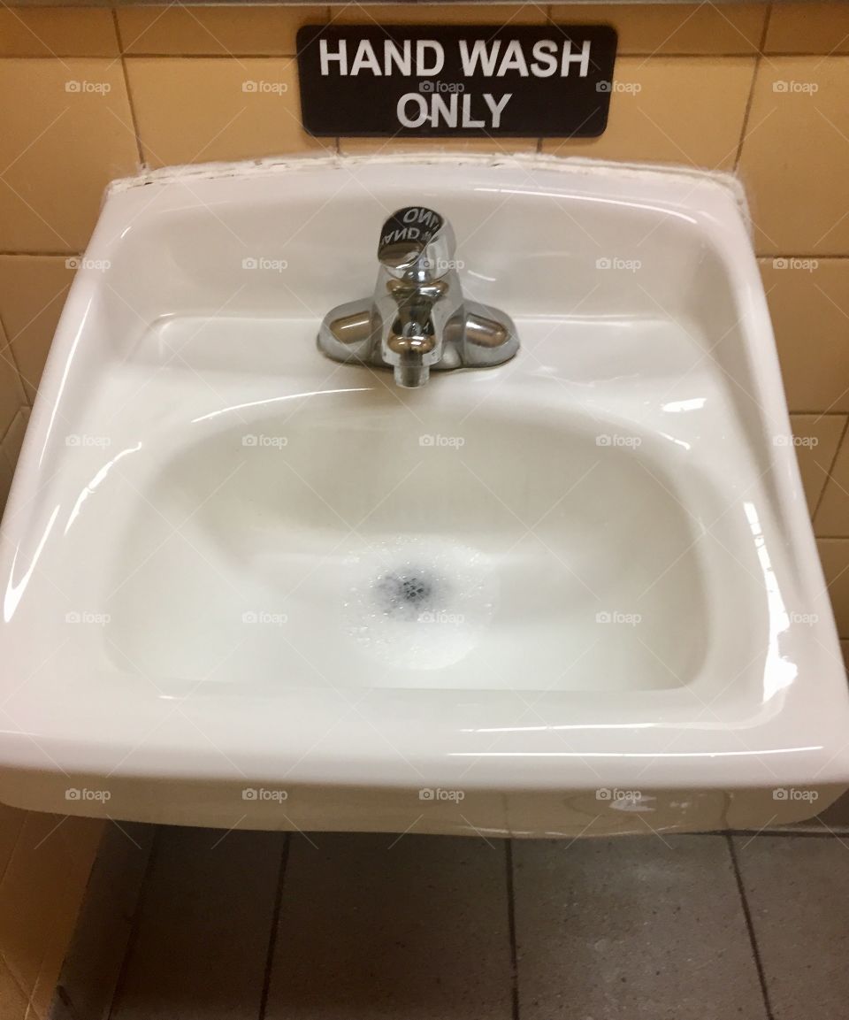 You've got to wonder why they had to put this sign on a regular sink