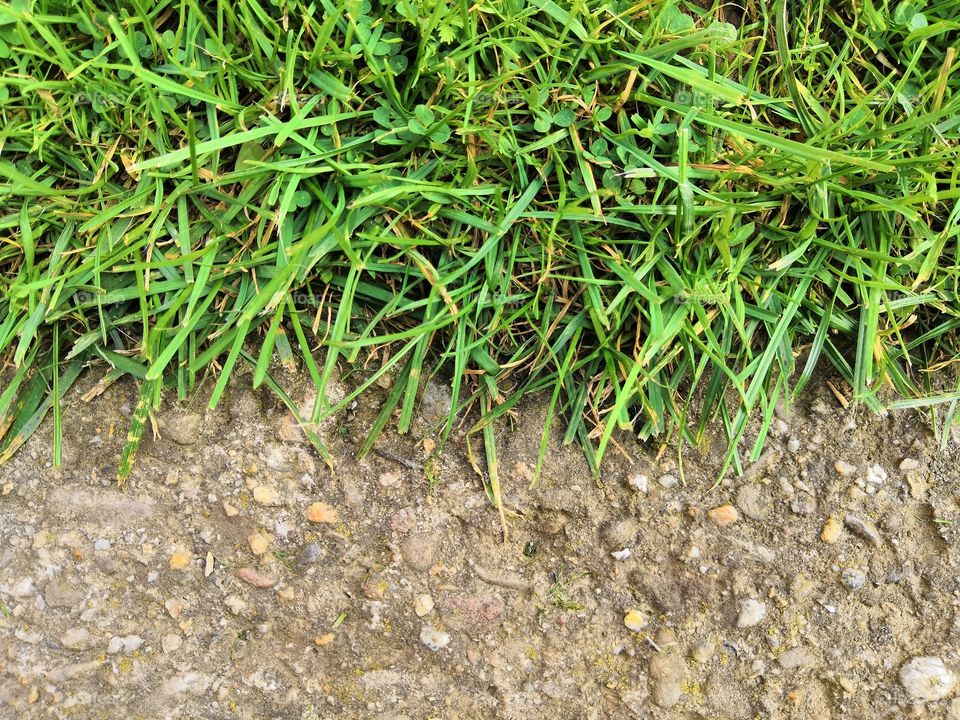 Line between grass and gravel
