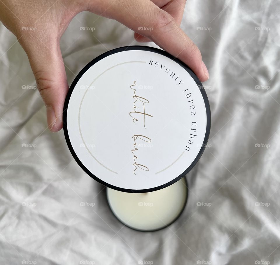 Homemade soy candle with scent 