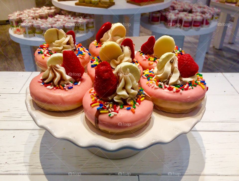 Equation for Double Dessert:
Pink iced donut + strawberry + banana + chocolate sauce + whipped cream + sprinkles = Donut Sundae!