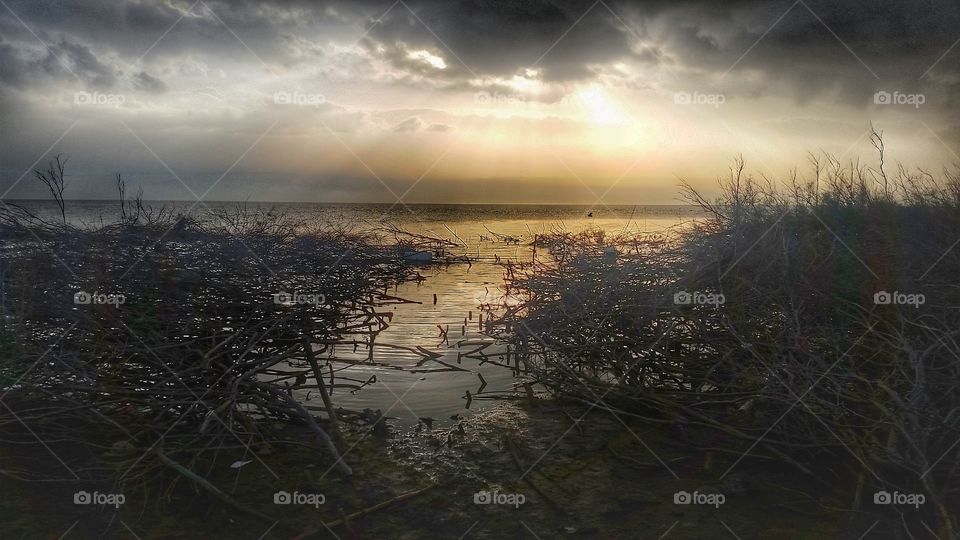 sunrise on sea of Galilee