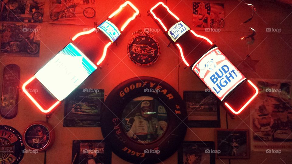 Neon Lights. Beer Signs