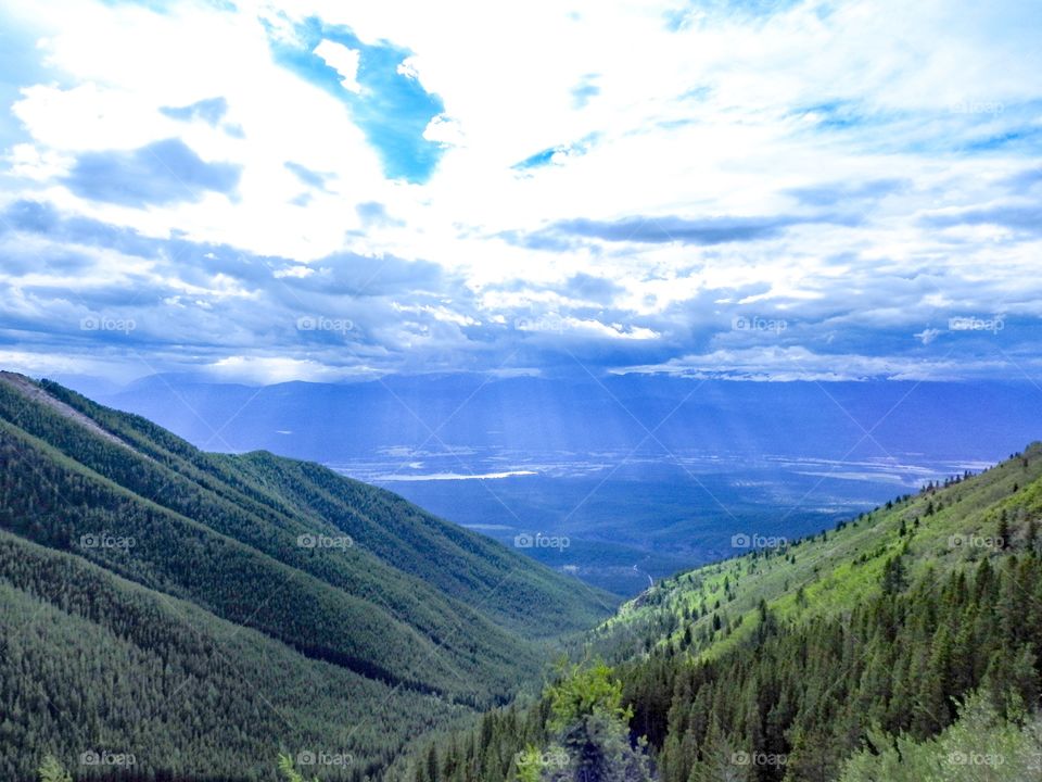 A shot from the too of a mountain in Wasa BC