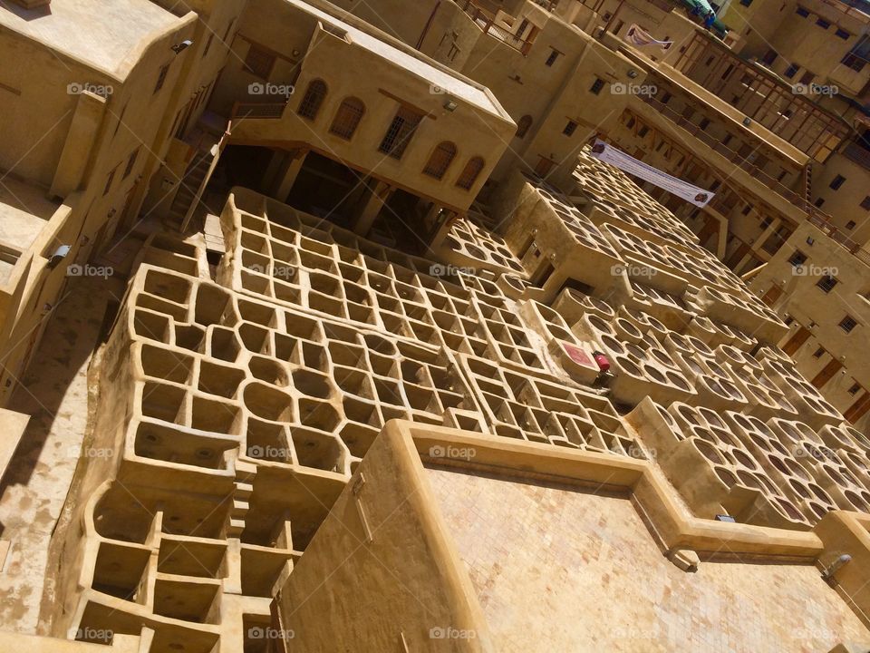 High Angle of Ruins in Fes, Morocco.