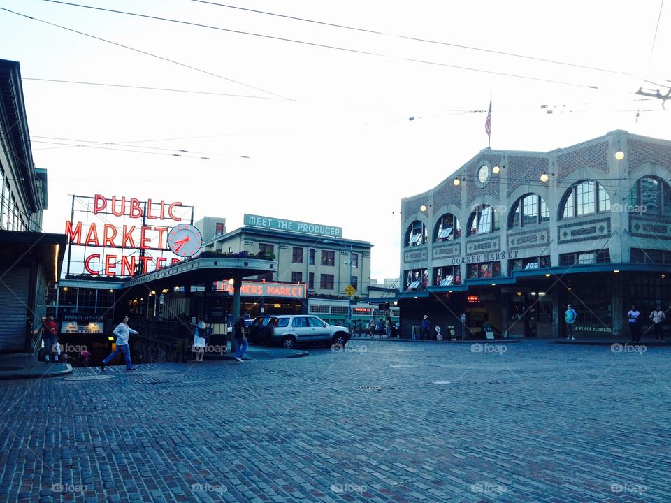 Peaceful Pike Place. Pike Place in Seattle, WA
