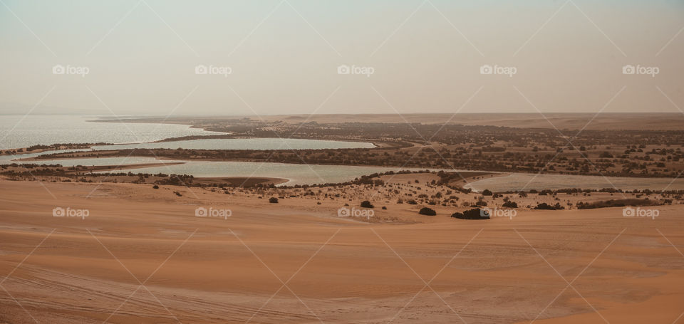 landscape, lake, sand