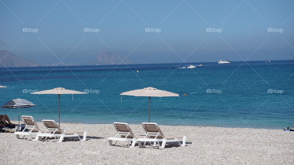 Beach#sea#summer#deckchairs