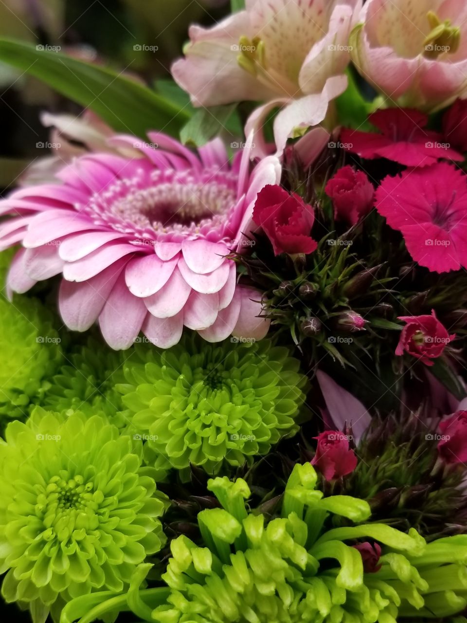 spring bouquet from the side