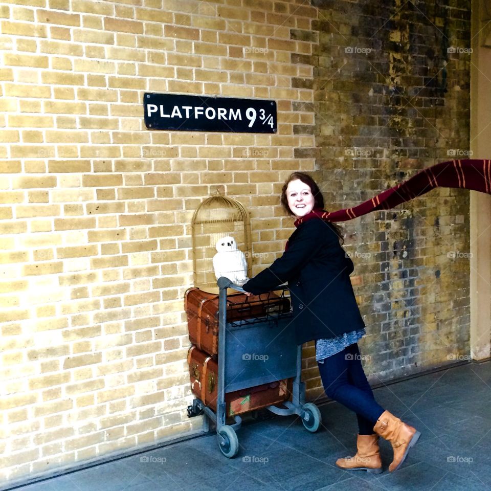Heading to Hogwarts from Platform Nine and Three Quarters at King’s Cross Station in London