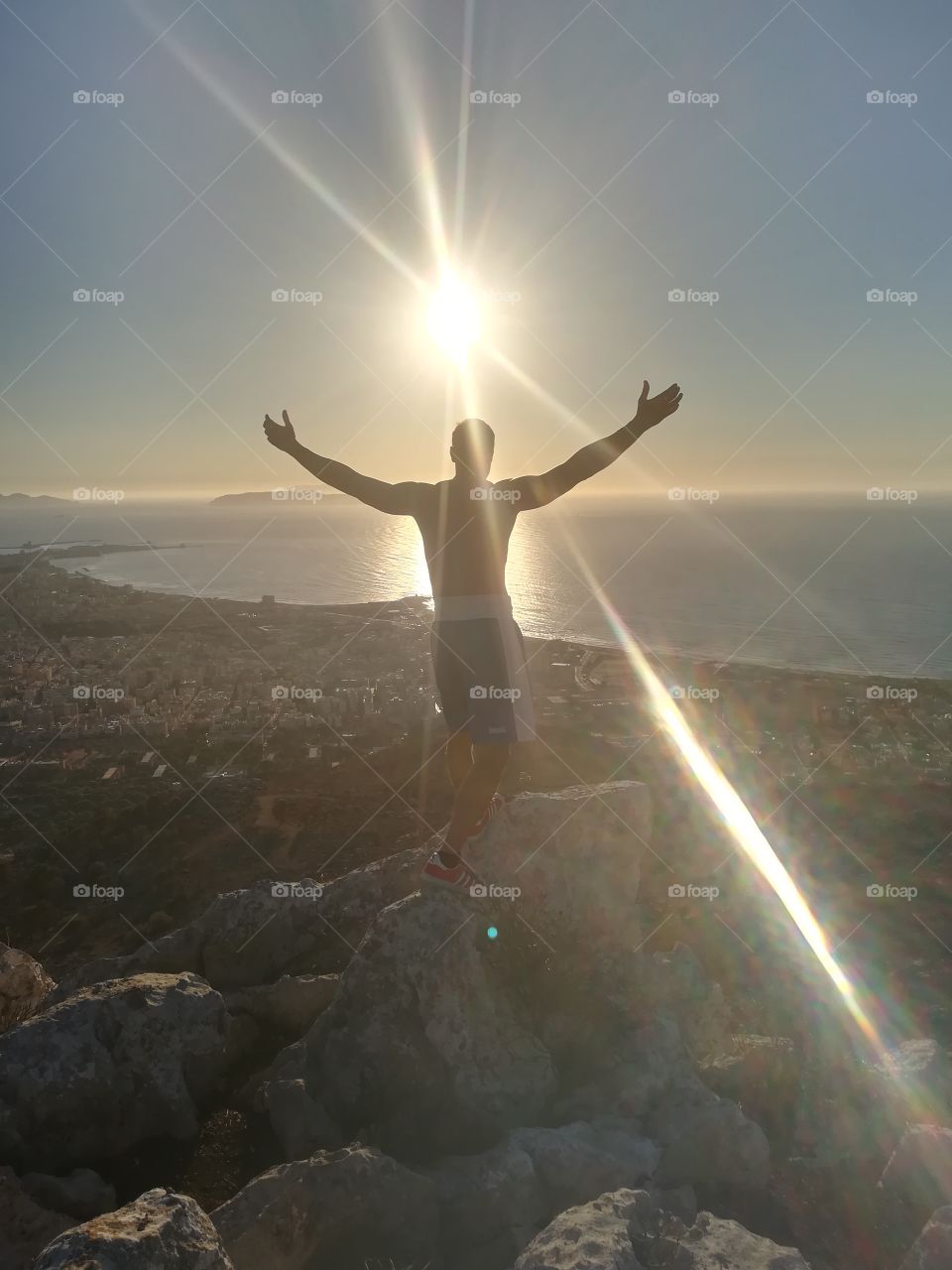On top with the sun in Sicily