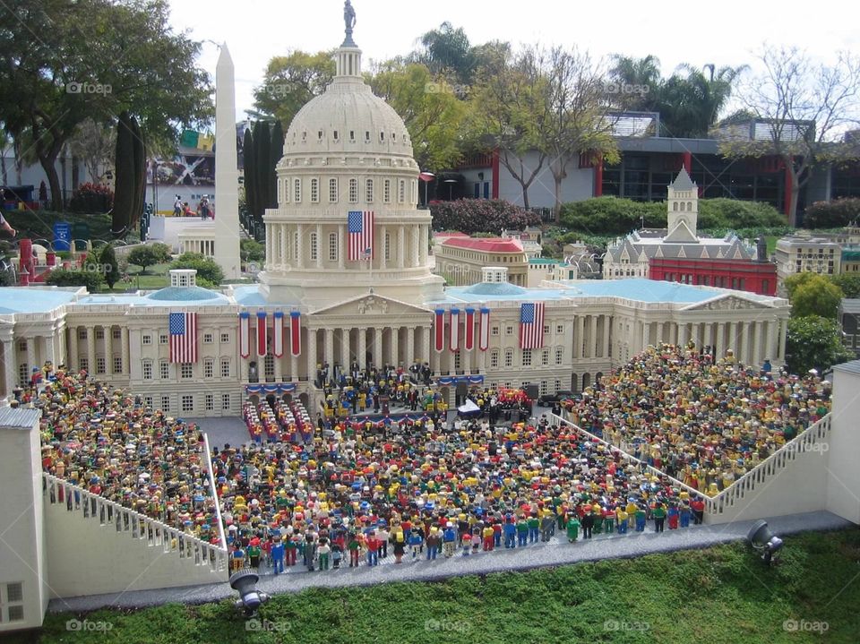 Patriotic . Legoland miniature Capital Building