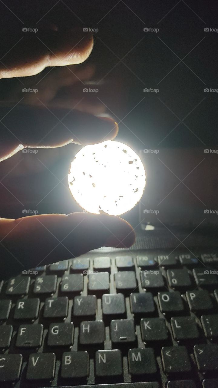 I shone the useless things in the light of the torch.  Looked very beautiful