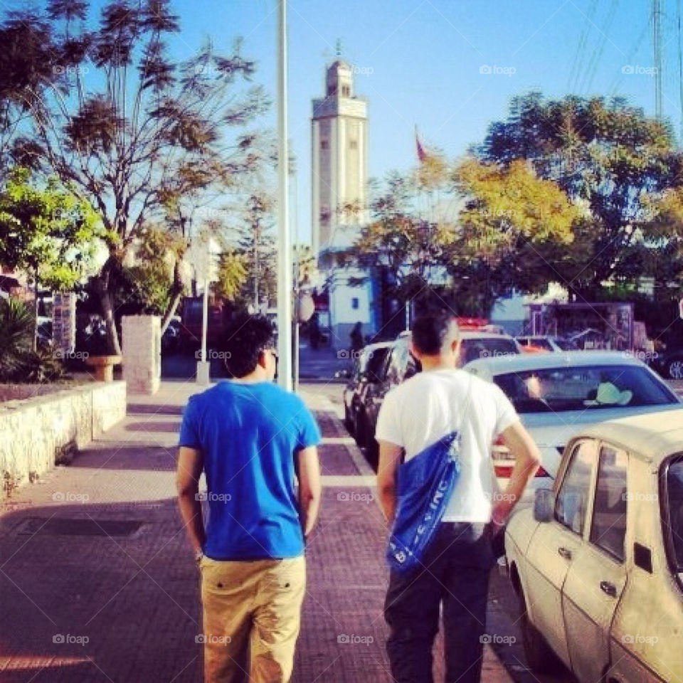 Walking in the sun...