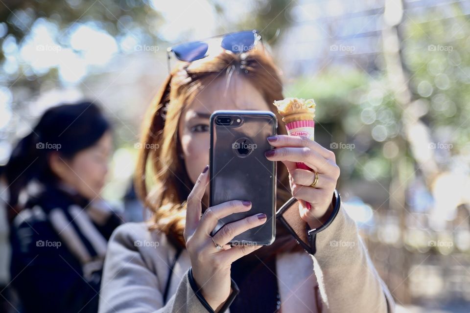 Women taking a photo 