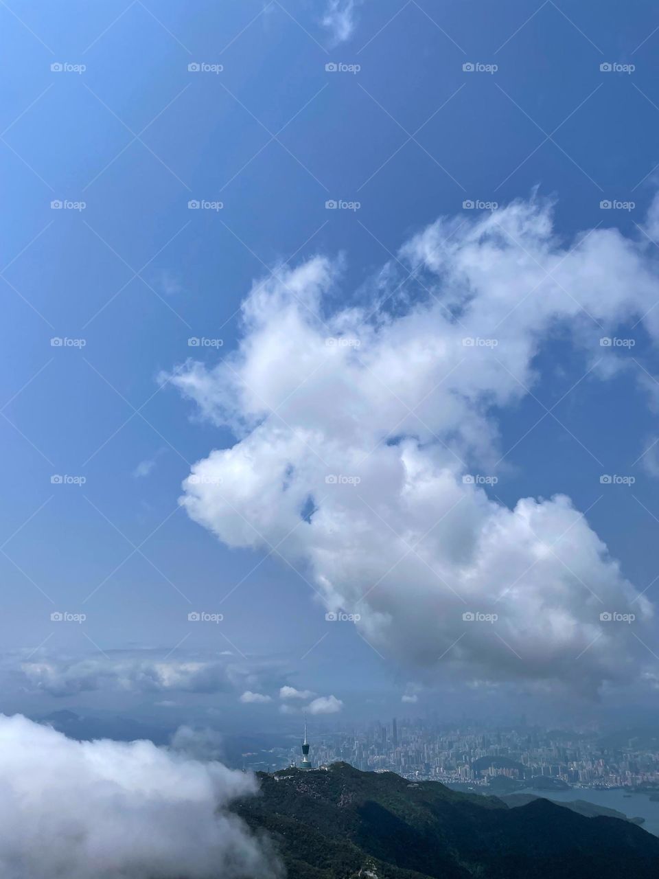 blue sky and white clouds