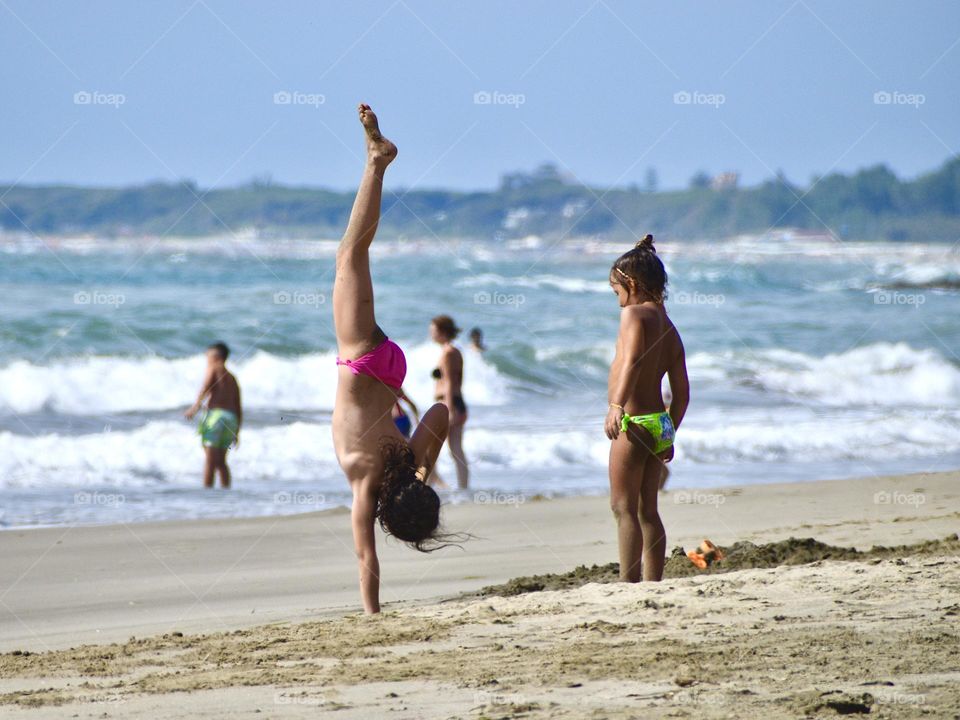 Beach stunts