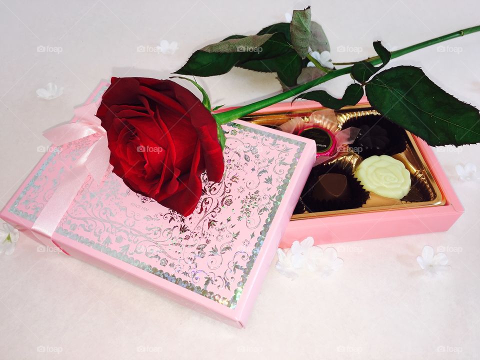Show her you care- Roses and chocolate. 