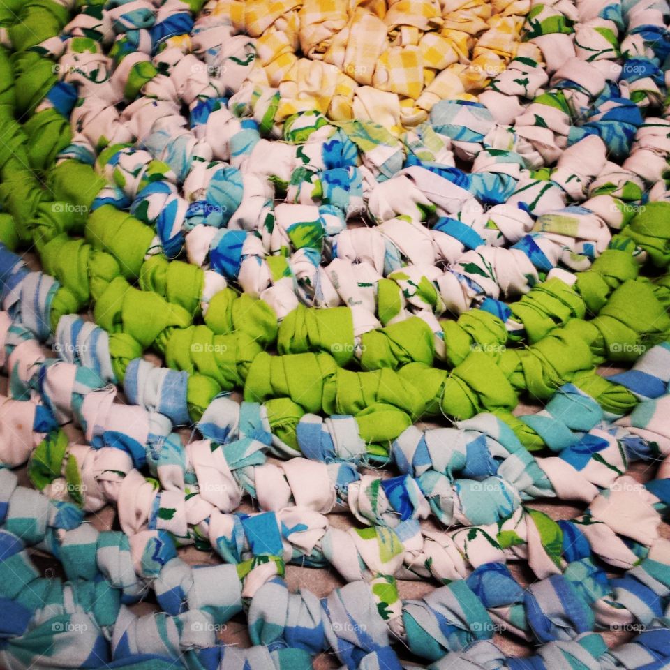 Handcrafted Crochet Rug. I make these rugs and love the color combinations