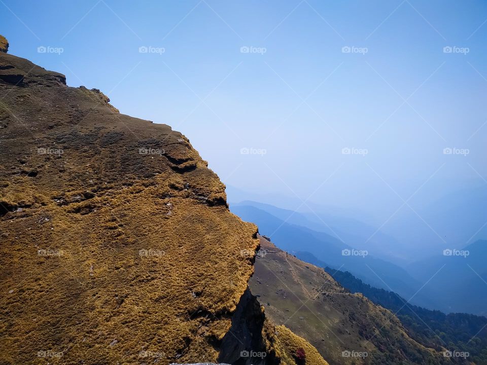 A amazing view of mountain top view