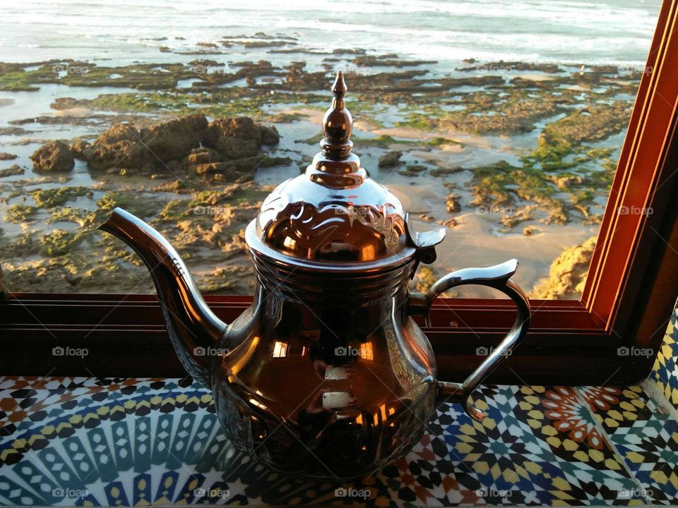 Best moment with a cup of tea and beautiful view to sea.