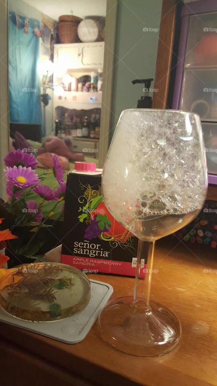 bubbles in the glass