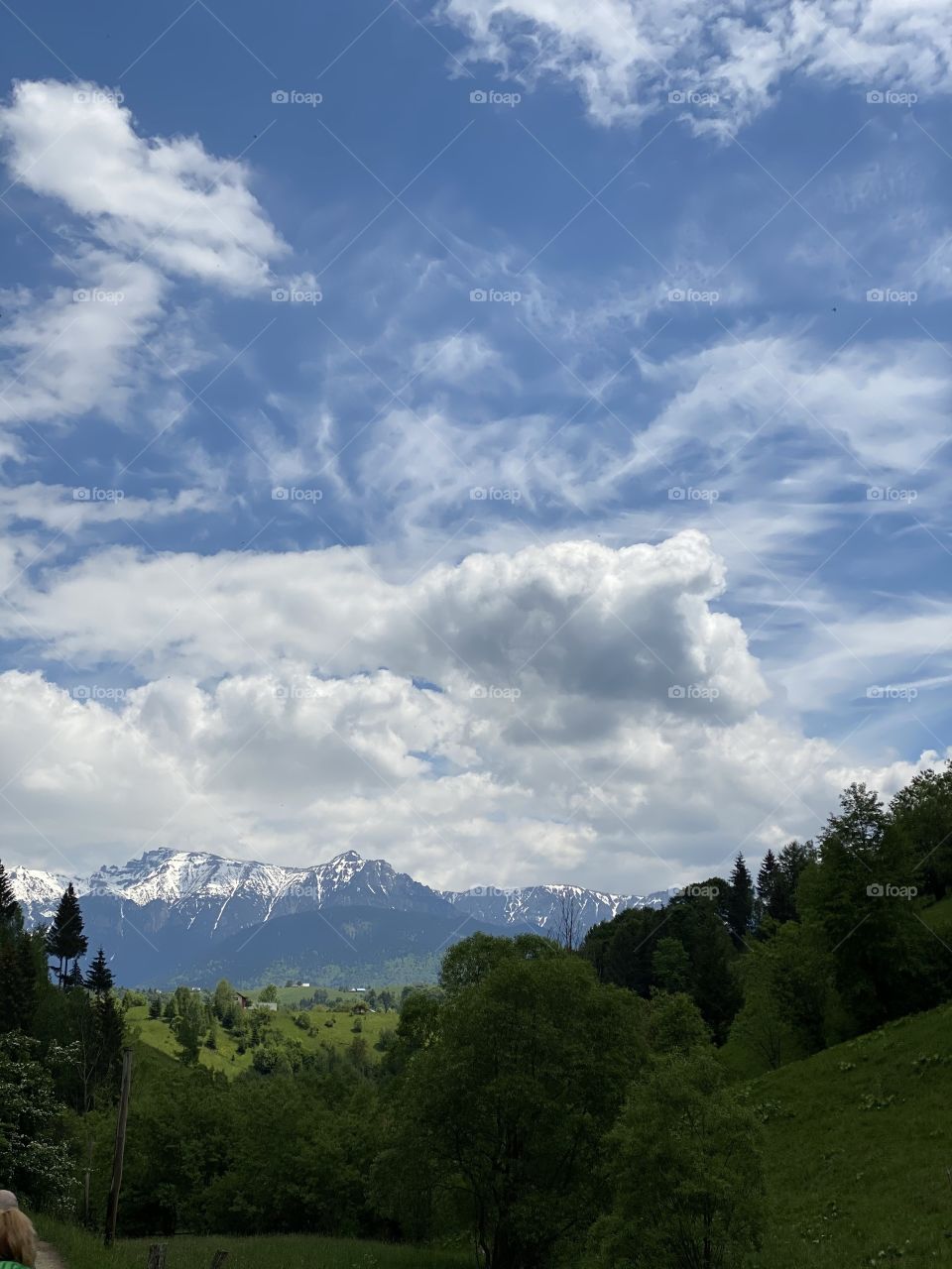 Mountains meet the sky