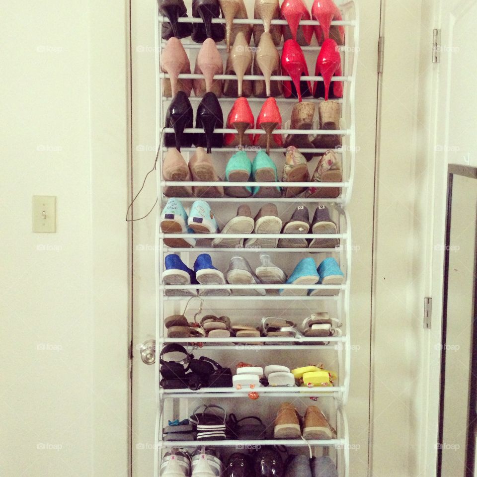 Shoes on rack