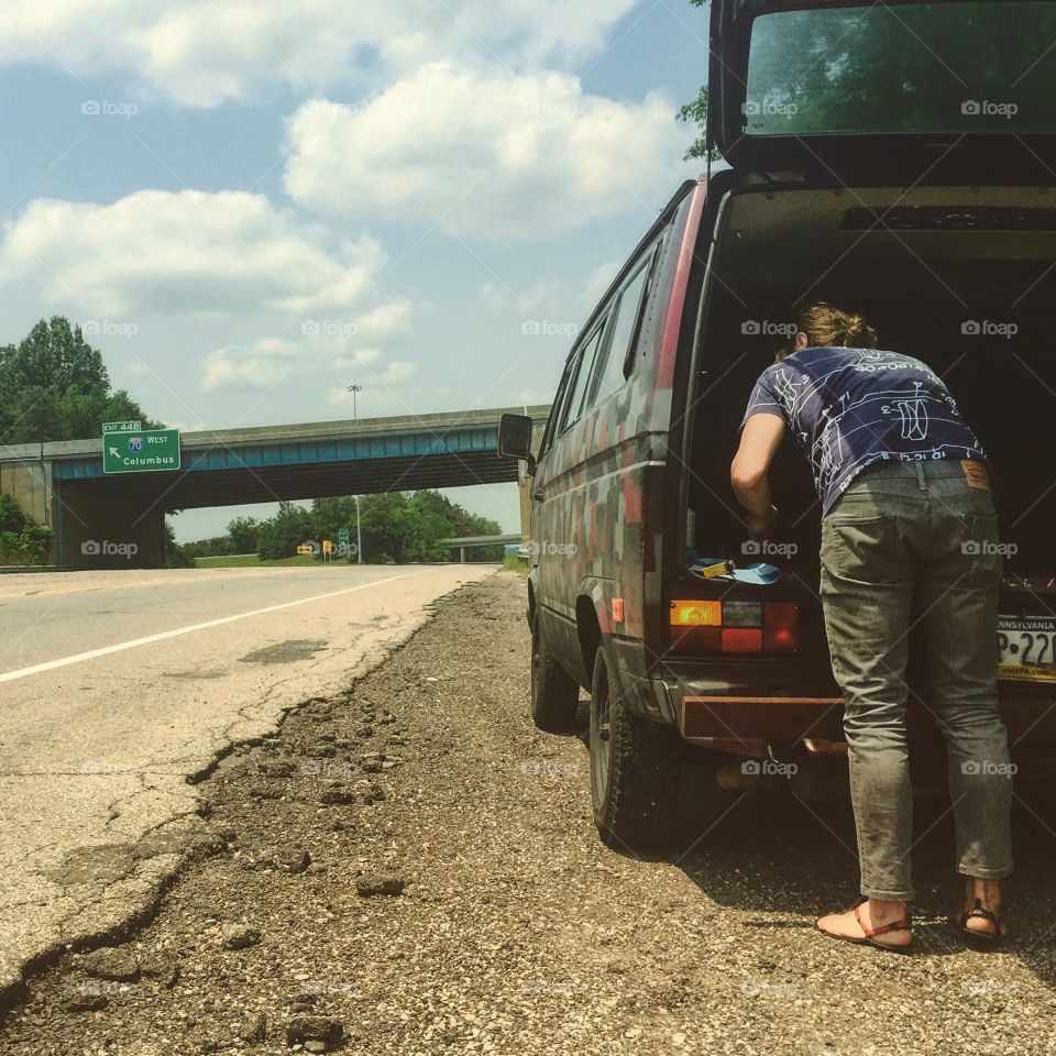 Vehicle, Transportation System, People, Road, Truck