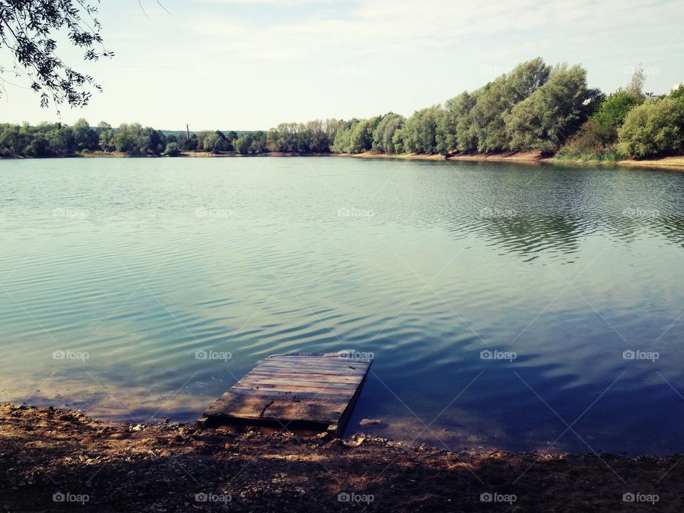 Dog lake . Warm day and fresh lake 