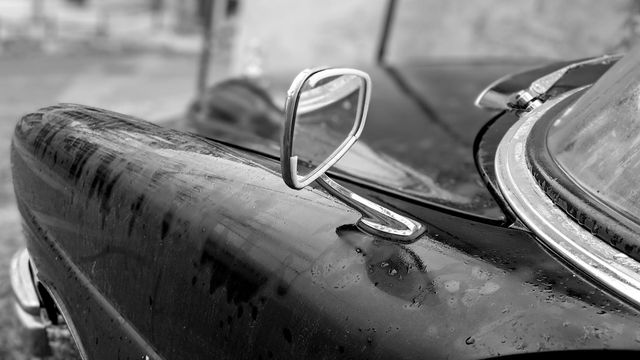 mercedes classic car mirror