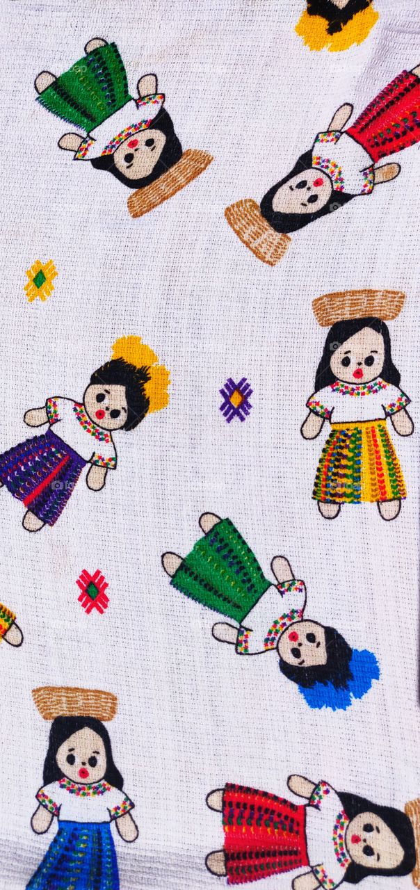 Guatemalan towel decoration