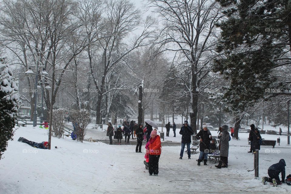 A fun at the snow