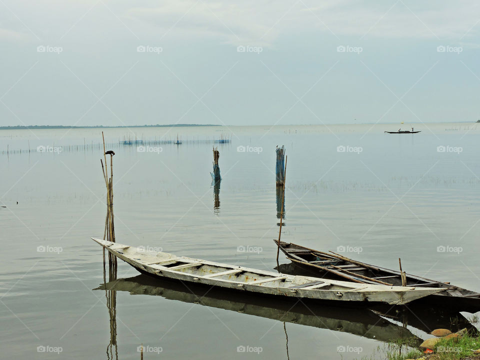 boats in a lake