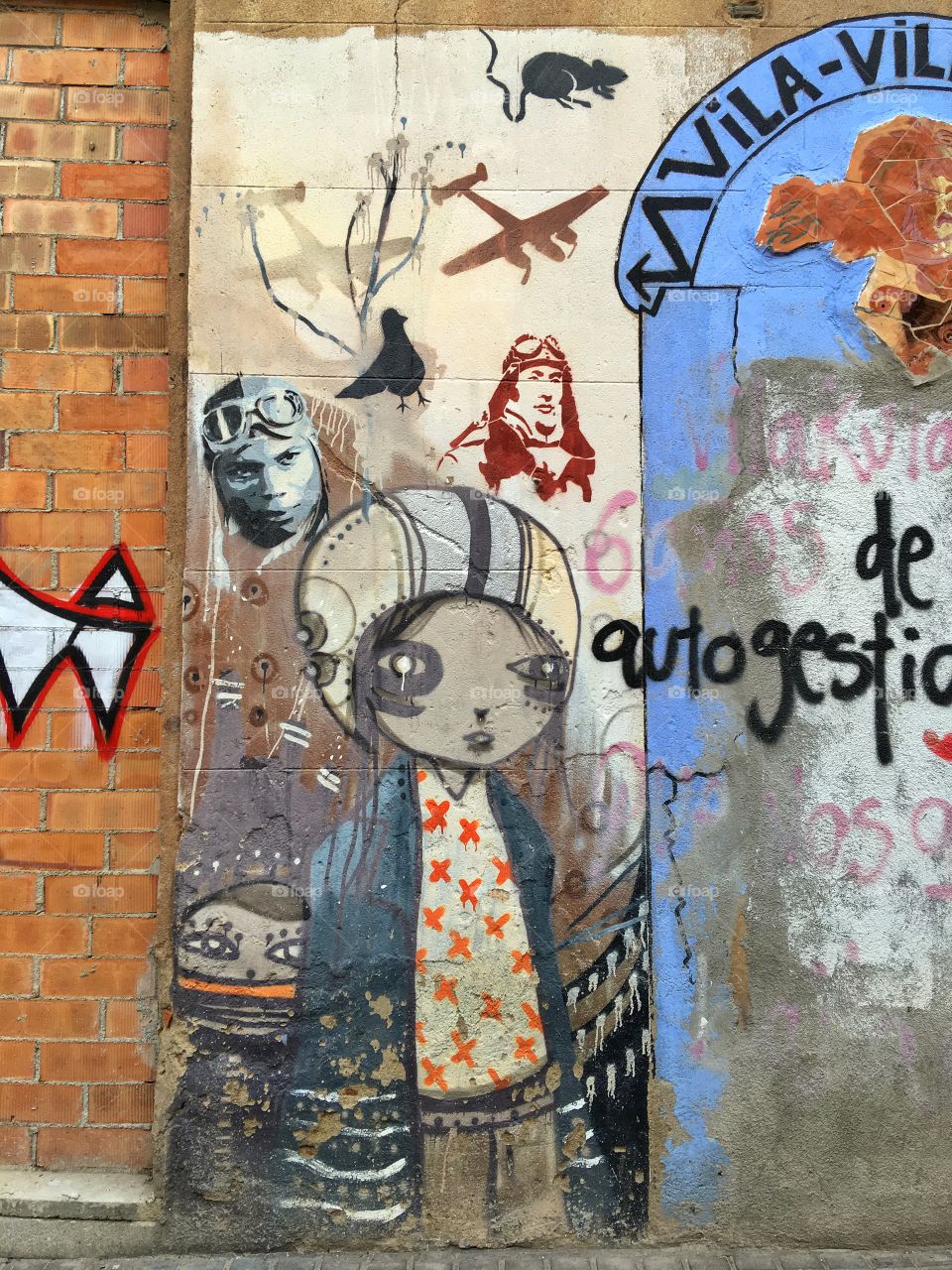 Graffiti in the streets of Barcelona 