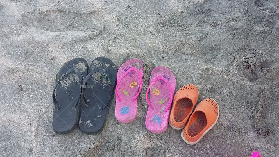 Family 
#slippers #beach #sand #outdoors #morning