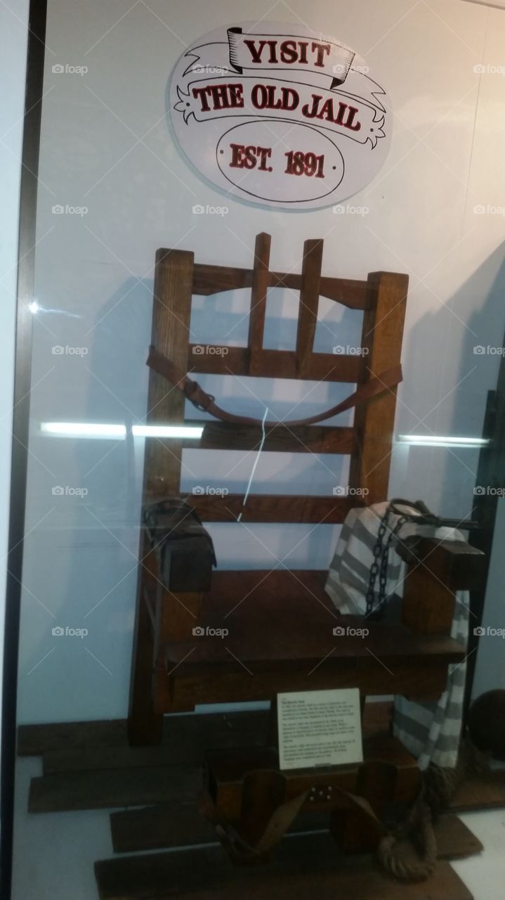 Chair on display